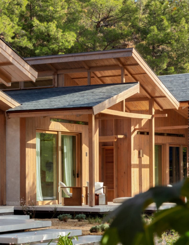 The cabanas at Ahama combine the ancient spirit of Lycia with Japanese simplicity. Each cabana offers a window to nature with sea, forest or pool views.